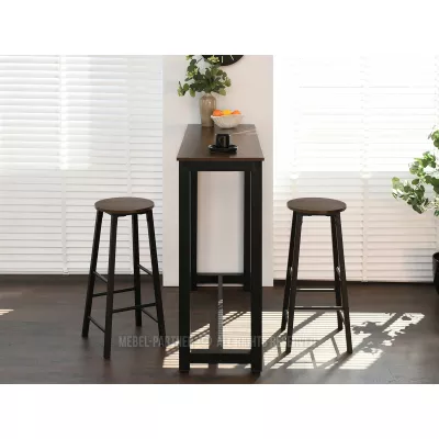 Barový set SERGIO - ořech / černý