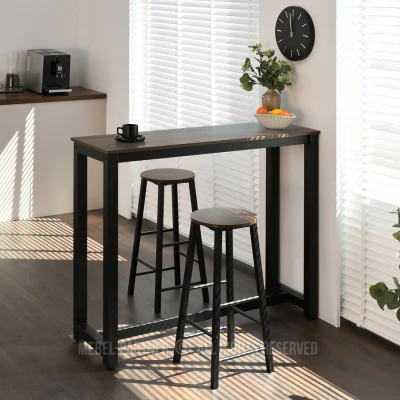 Barový set SERGIO - ořech / černý