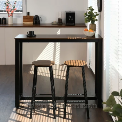 Barový set SERGIO - ořech / černý