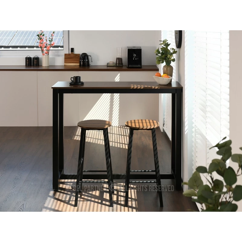 Barový set SERGIO - ořech / černý