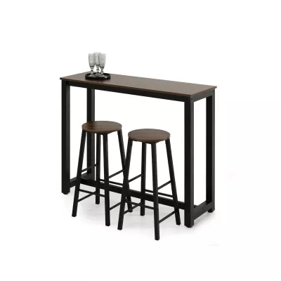 Barový set SERGIO - ořech / černý