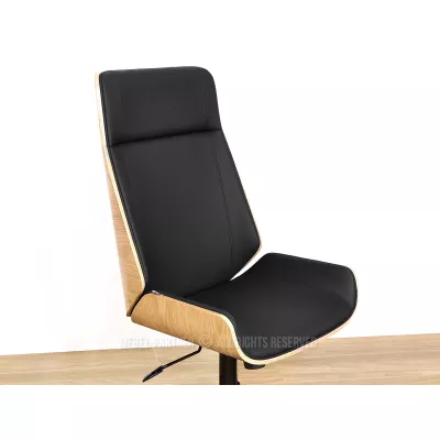 Otočná židle AURY - černá / dub