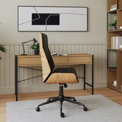 Otočná židle AURY - černá / dub