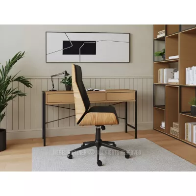 Otočná židle AURY - černá / dub