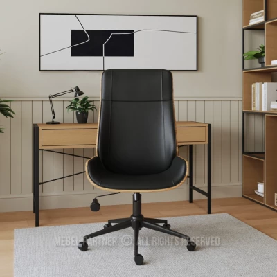 Otočná židle AURY - černá / dub