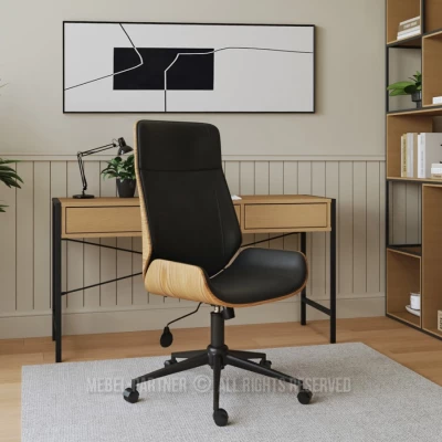 Otočná židle AURY - černá / dub