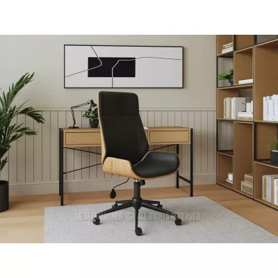 Otočná židle AURY - černá / dub