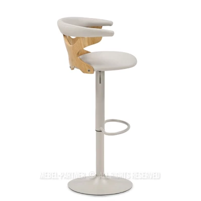 Designová barová židle ANELIS - šedá / dub