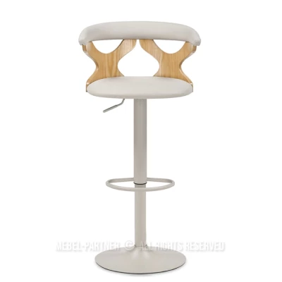 Designová barová židle ANELIS - šedá / dub