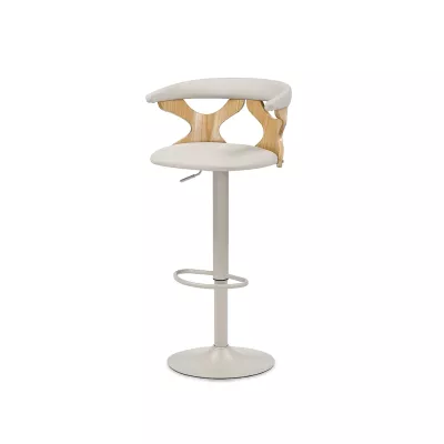 Designová barová židle ANELIS - šedá / dub