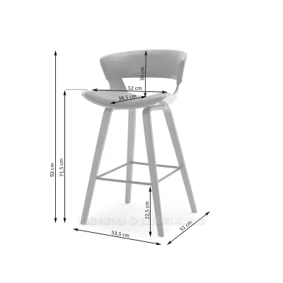 Barová židle JIMENA - dub / černá