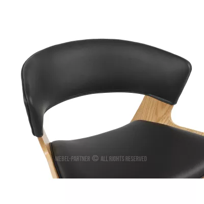 Barová židle JIMENA - dub / černá