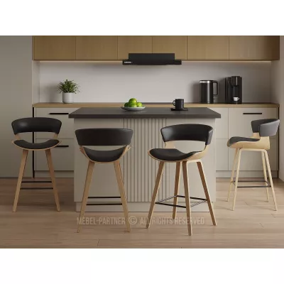 Barová židle JIMENA - dub / černá