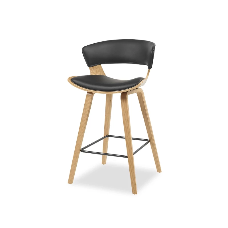 Barová židle JIMENA - dub / černá
