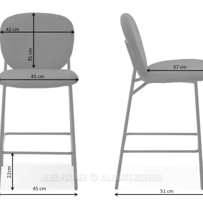 Barová židle KAMILYA - béžová / černá