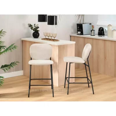 Barová židle KAMILYA - béžová / černá