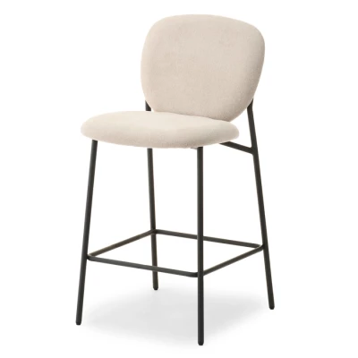 Barová židle KAMILYA - béžová / černá