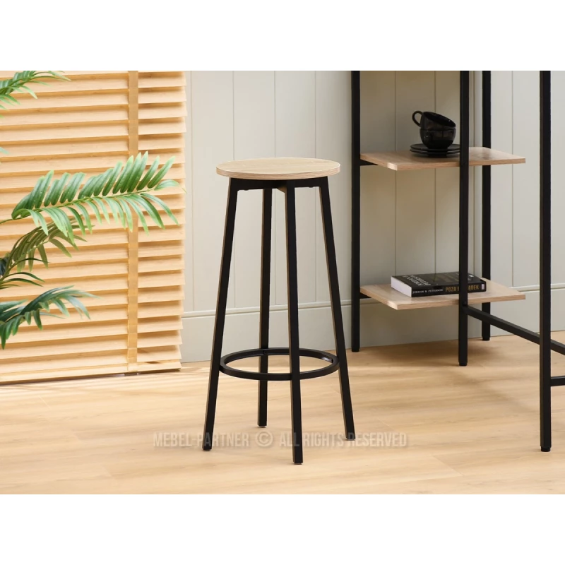 Barová stolička MAEVA - dub sonoma / černá