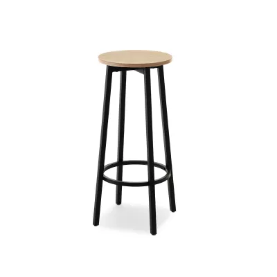 Barová stolička MAEVA - dub sonoma / černá