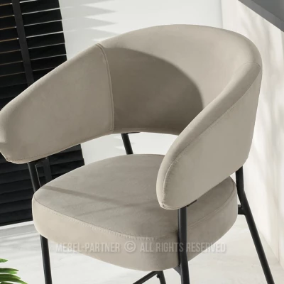 Čalouněná barová židle ISABELLA - béžová / černá