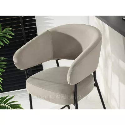 Čalouněná barová židle ISABELLA - béžová / černá