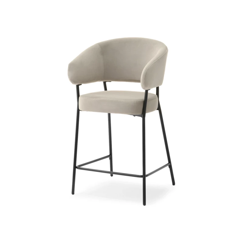 Čalouněná barová židle ISABELLA - béžová / černá