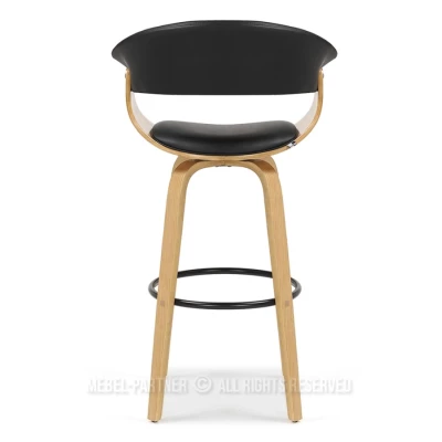 Barová židle MAITE - dub / černá
