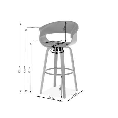 Barová židle MAITE - ořech / černá