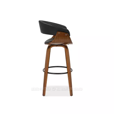 Barová židle MAITE - ořech / černá