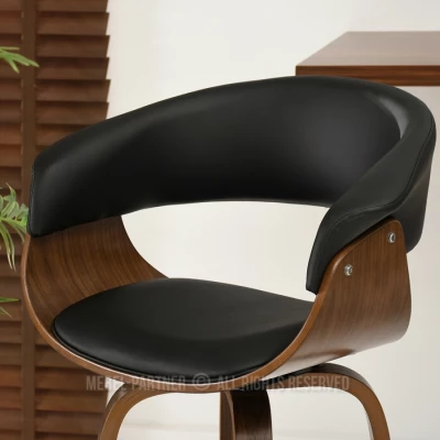 Barová židle MAITE - ořech / černá