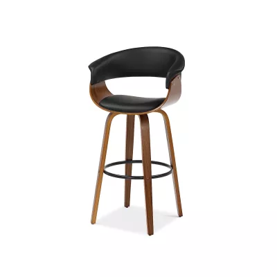 Barová židle MAITE - ořech / černá