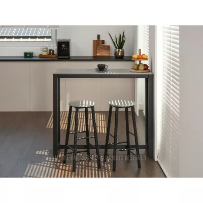 Barová stolička NAIRA - beton / černá