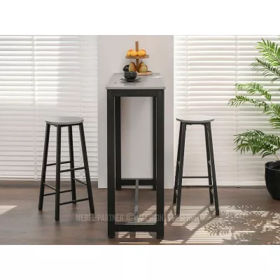 Barová stolička NAIRA - beton / černá