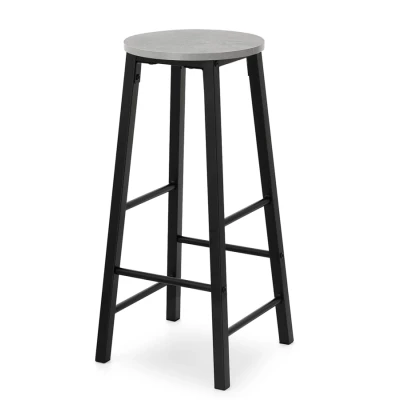 Barová stolička NAIRA - beton / černá