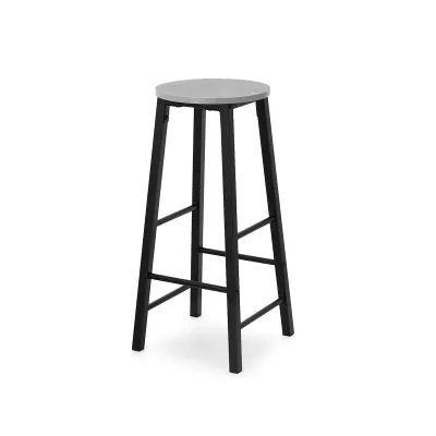 Barová stolička NAIRA - beton / černá