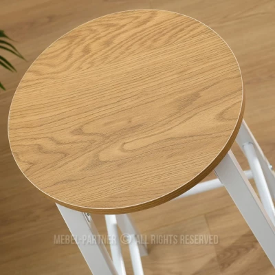 Barová stolička NAIRA - dub / bílá