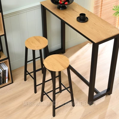 Barová stolička NAIRA - dub / černá