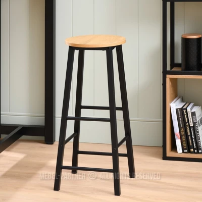 Barová stolička NAIRA - dub / černá