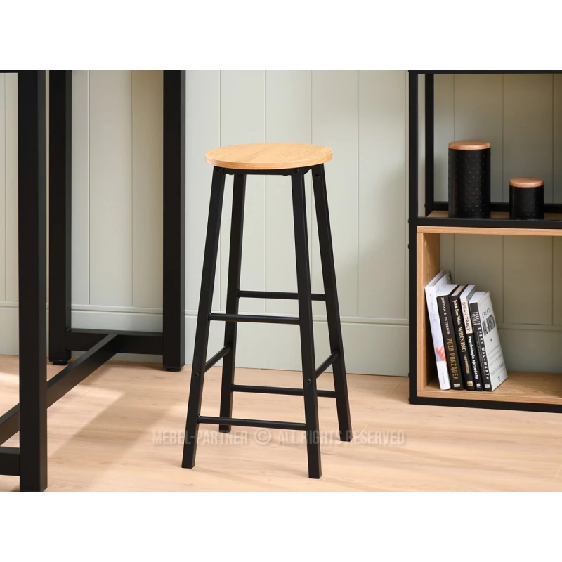 Barová stolička NAIRA - dub / černá