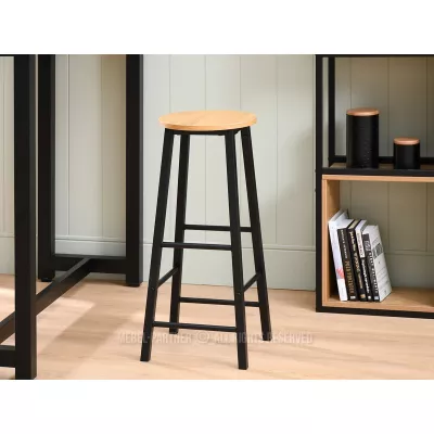 Barová stolička NAIRA - dub / černá