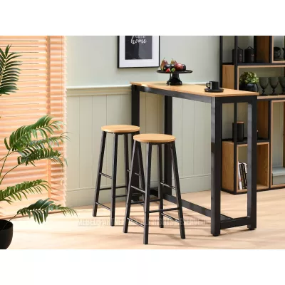 Barová stolička NAIRA - dub / černá