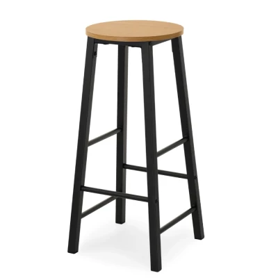 Barová stolička NAIRA - dub / černá