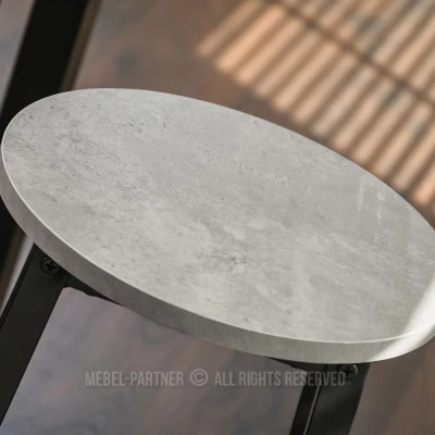 Barová stolička NAIRA - beton / černá