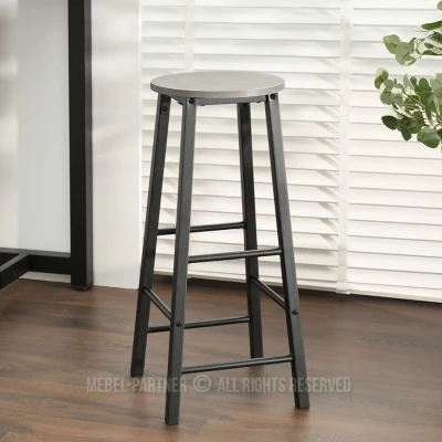 Barová stolička NAIRA - beton / černá