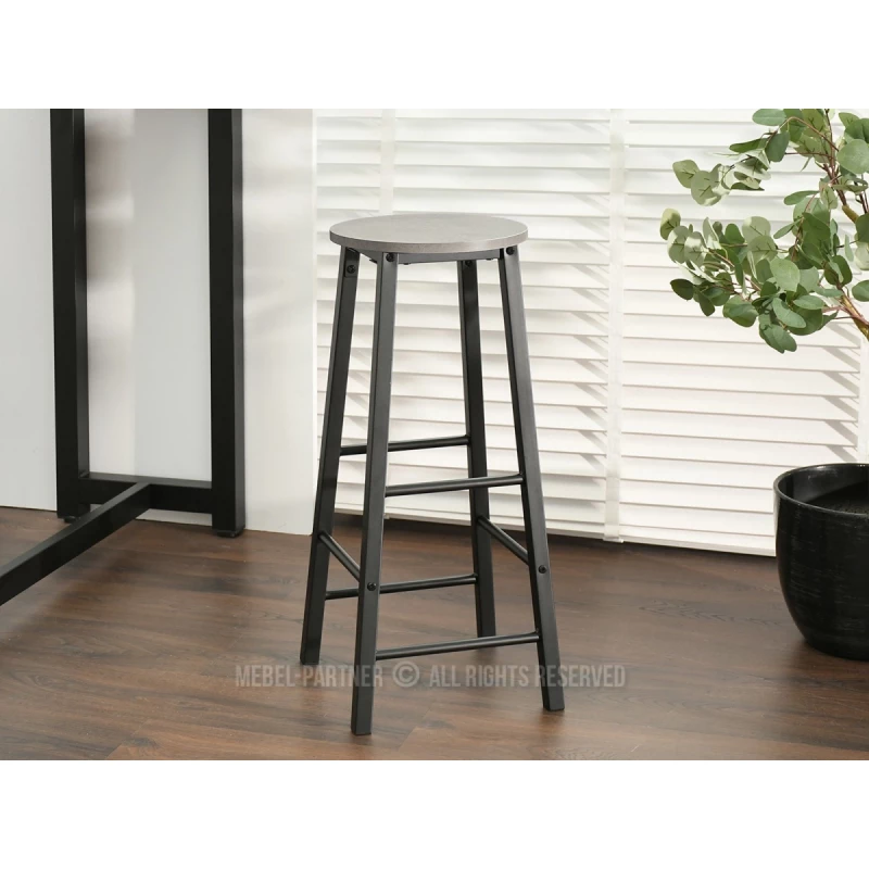 Barová stolička NAIRA - beton / černá