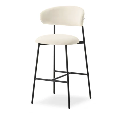 Barová židle SABINA - krémová / černá