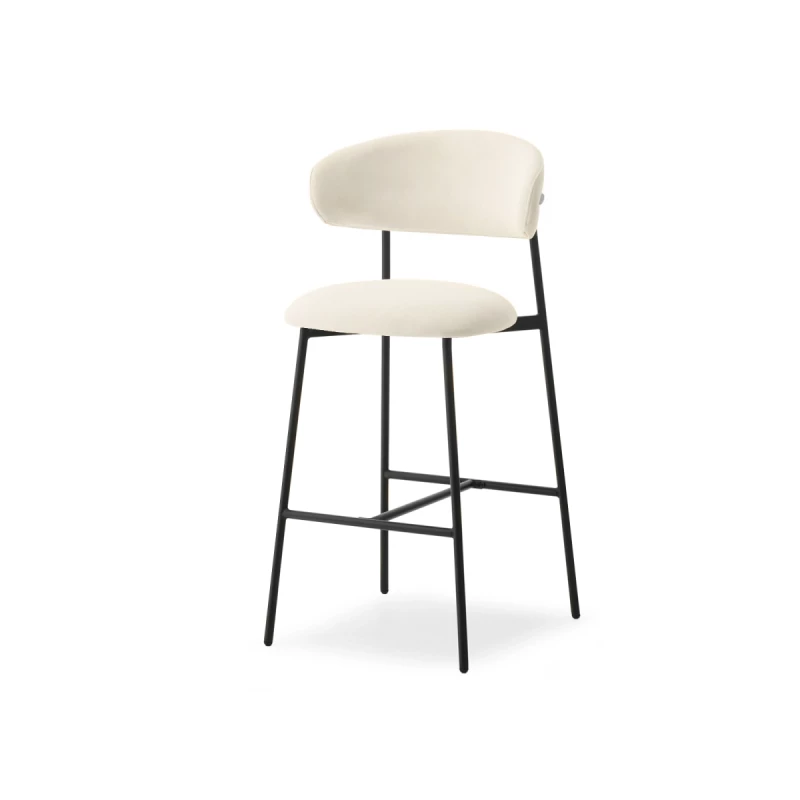 Barová židle SABINA - krémová / černá