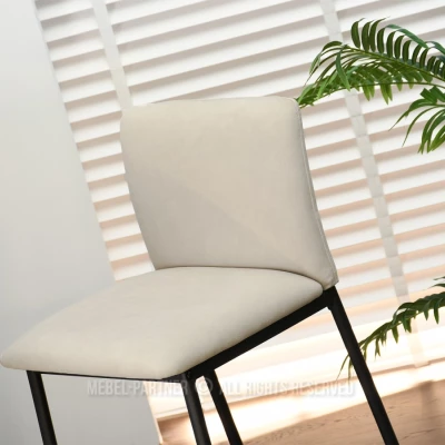 Barová židle DONATELLA - béžová / černá