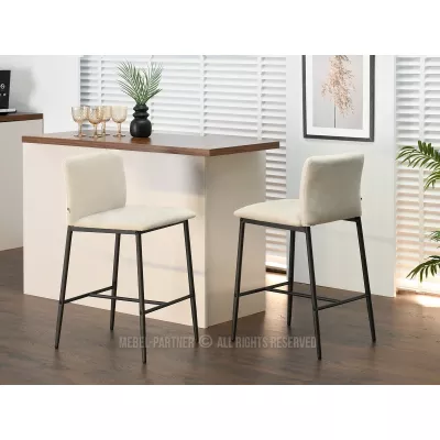 Barová židle DONATELLA - béžová / černá