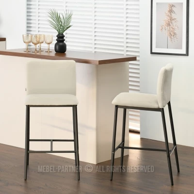 Barová židle DONATELLA - béžová / černá